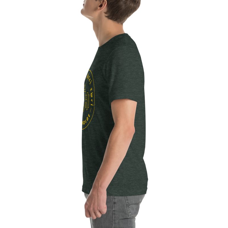 1-4-3-2 Zündfolge Badge Yellow Unisex t-shirt - Image 34