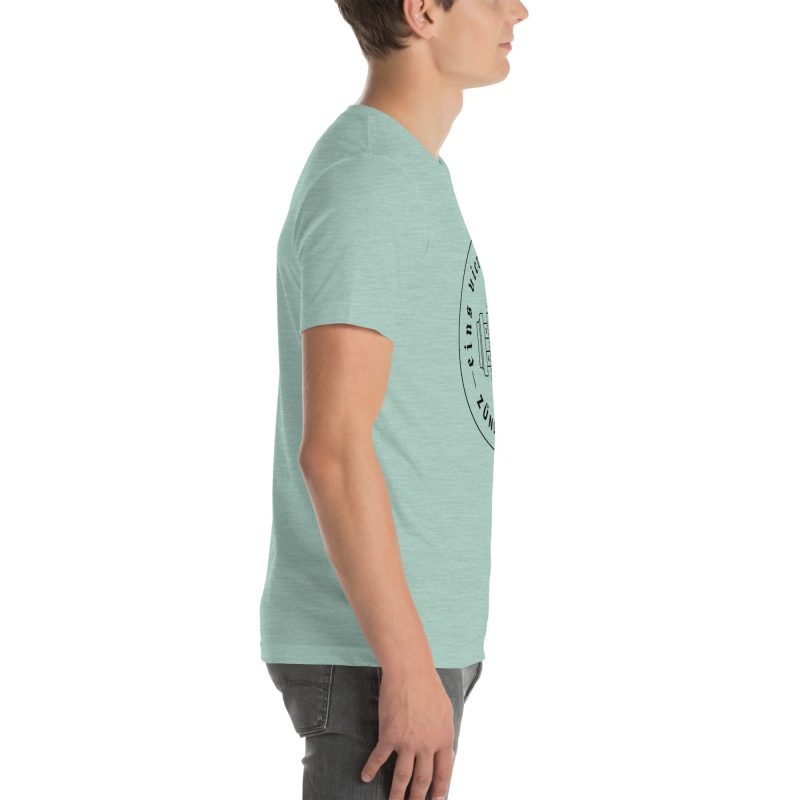 1-4-3-2 Zündfolge Badge Black Unisex t-shirt - Image 74