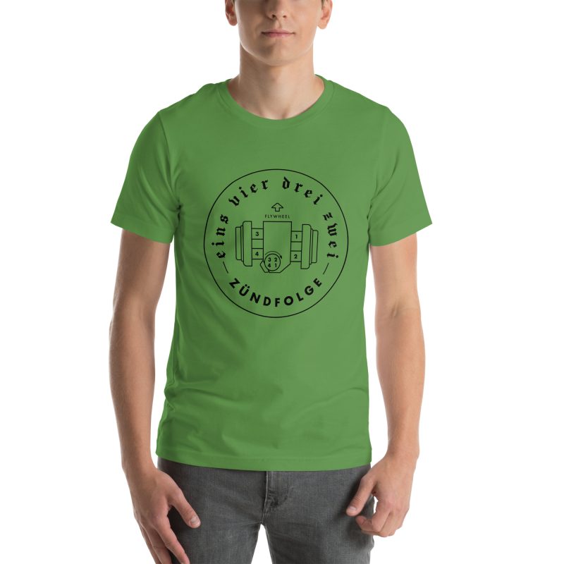 1-4-3-2 Zündfolge Badge Black Unisex t-shirt - Image 34