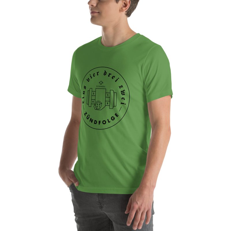 1-4-3-2 Zündfolge Badge Black Unisex t-shirt - Image 37
