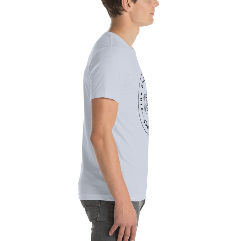 1-4-3-2 Zündfolge Badge Black Unisex t-shirt - Image 86