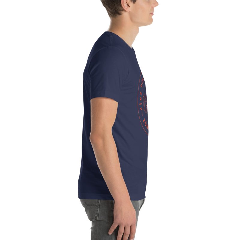 1-4-3-2 Zündfolge Badge Orange Unisex t-shirt - Image 23