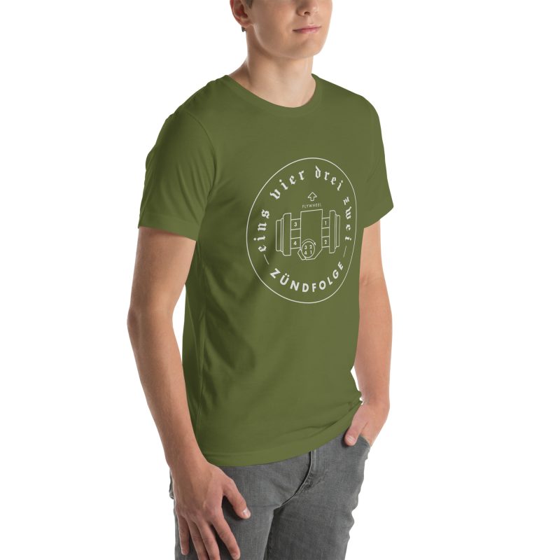 1-4-3-2 Zündfolge Badge Unisex t-shirt - Image 65