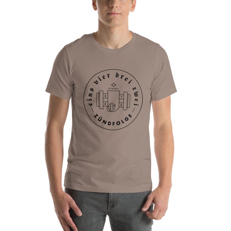1-4-3-2 Zündfolge Badge Black Unisex t-shirt - Image 40