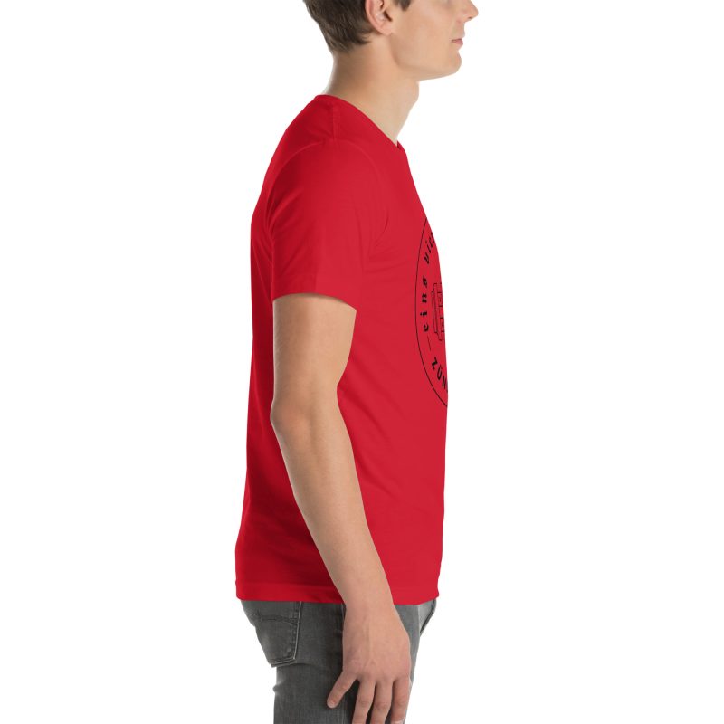1-4-3-2 Zündfolge Badge Black Unisex t-shirt - Image 14