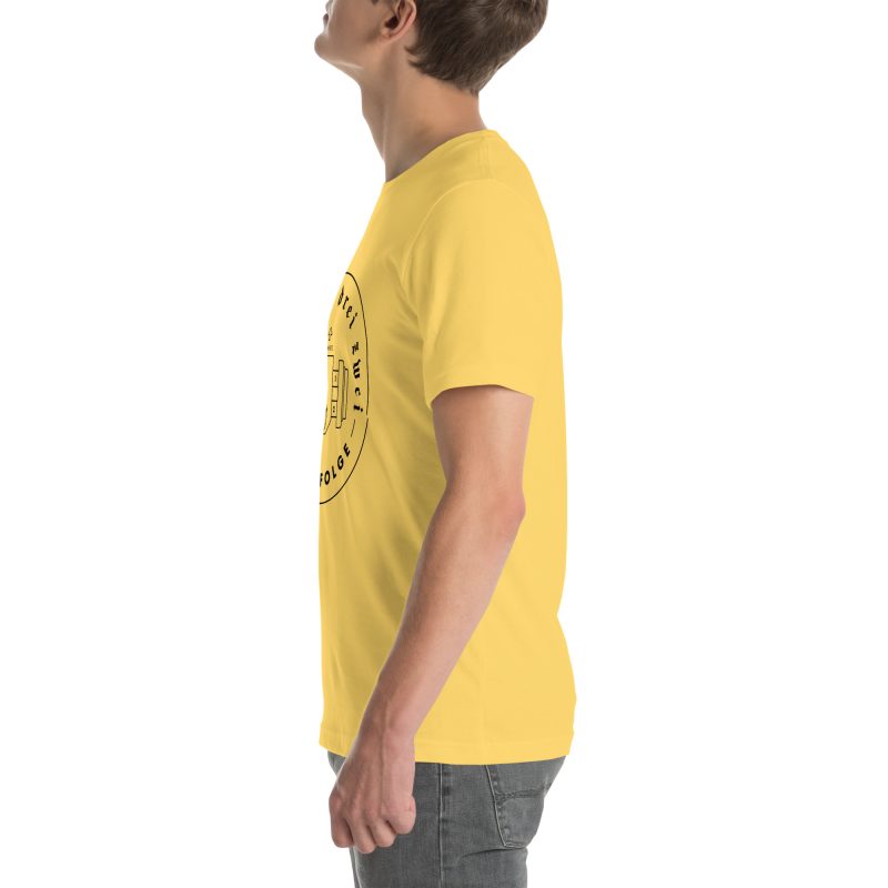 1-4-3-2 Zündfolge Badge Black Unisex t-shirt - Image 90